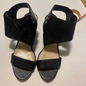 Vince Camuto Elegant Black Wedge Sandals
